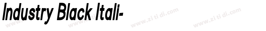 Industry Black Itali字体转换